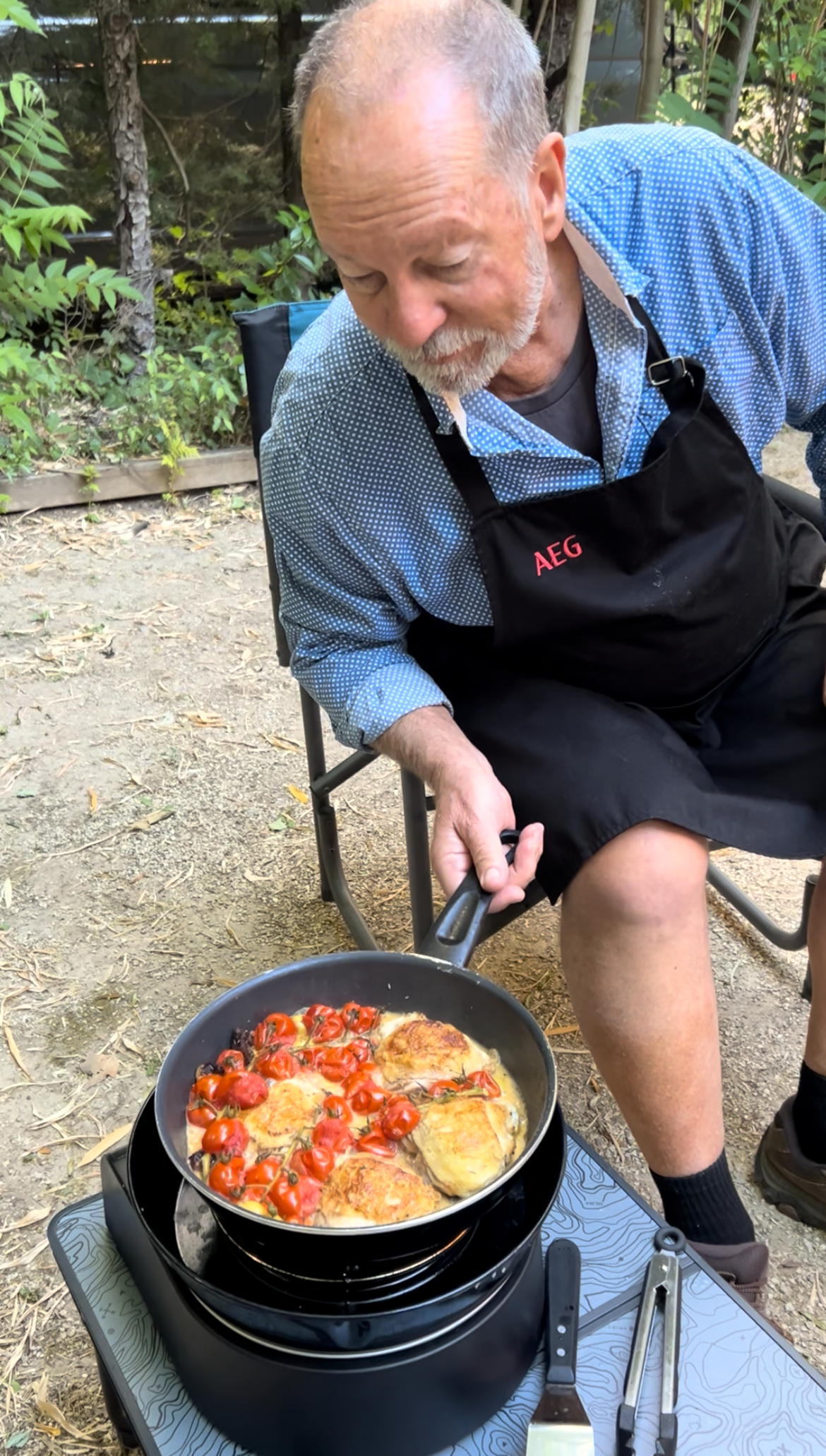 Des with the finished dish