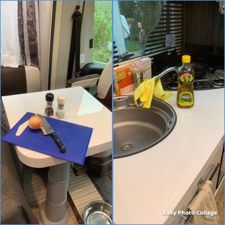 The kitchen countertop