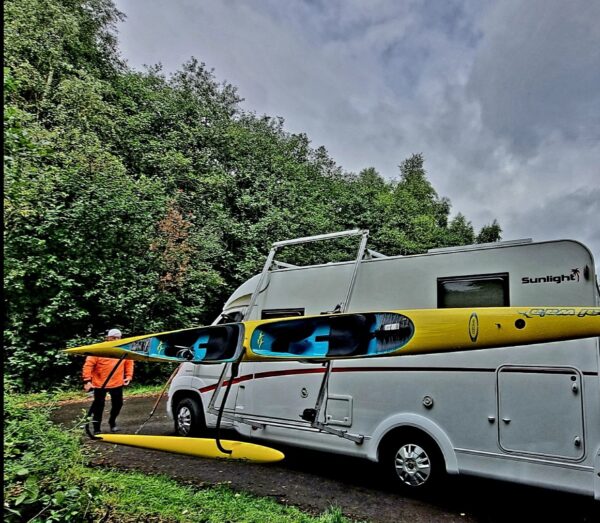 Sunlight V66 2021 used motorhome for sale in France (28) with canoe rack